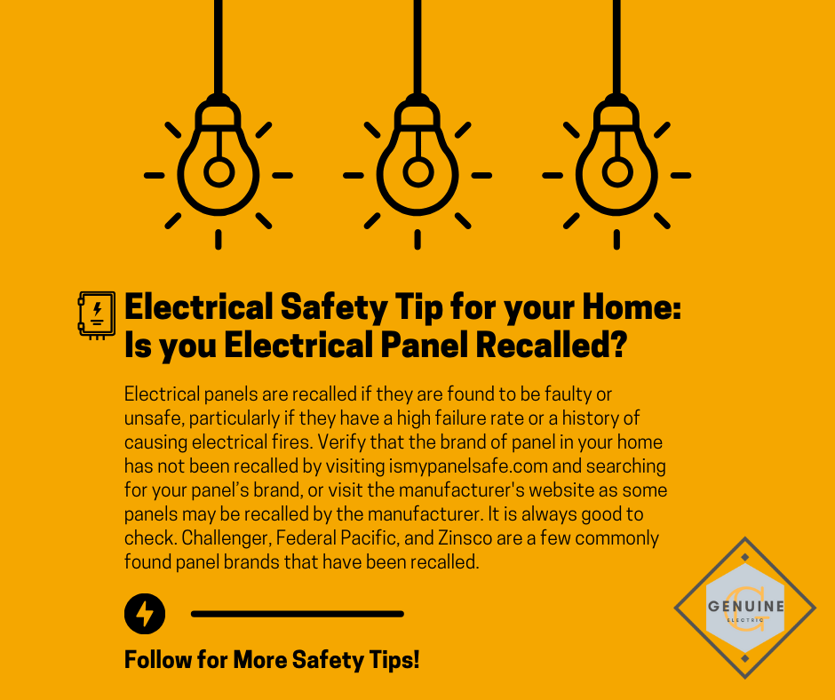 Electrical Safety Tip - Electrical Panel Recalled?