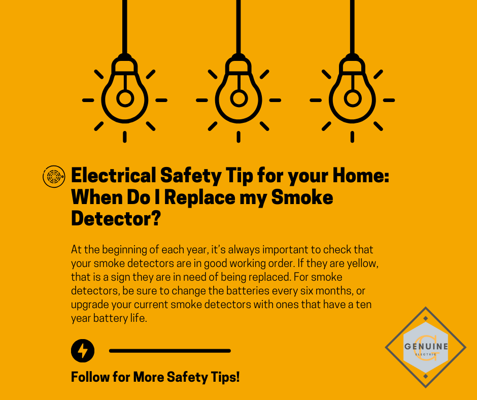 Electrical Safety Tip - When do I replace my smoke detector?